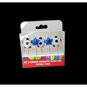 Lumanari decorative FOOTBALL STARS 5buc/set 12set/cut