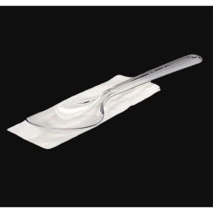 Lingura lux/reutilizabila+servetel,100/set,10set/bax
